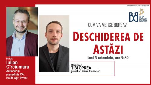 Iulian Cîrciumaru, Președinte Consiliu Holde, la ZF Deschiderea de Astăzi