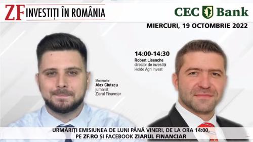 Robert Lisenche, invitat în cadrul emisiunii ZF Investiți în România